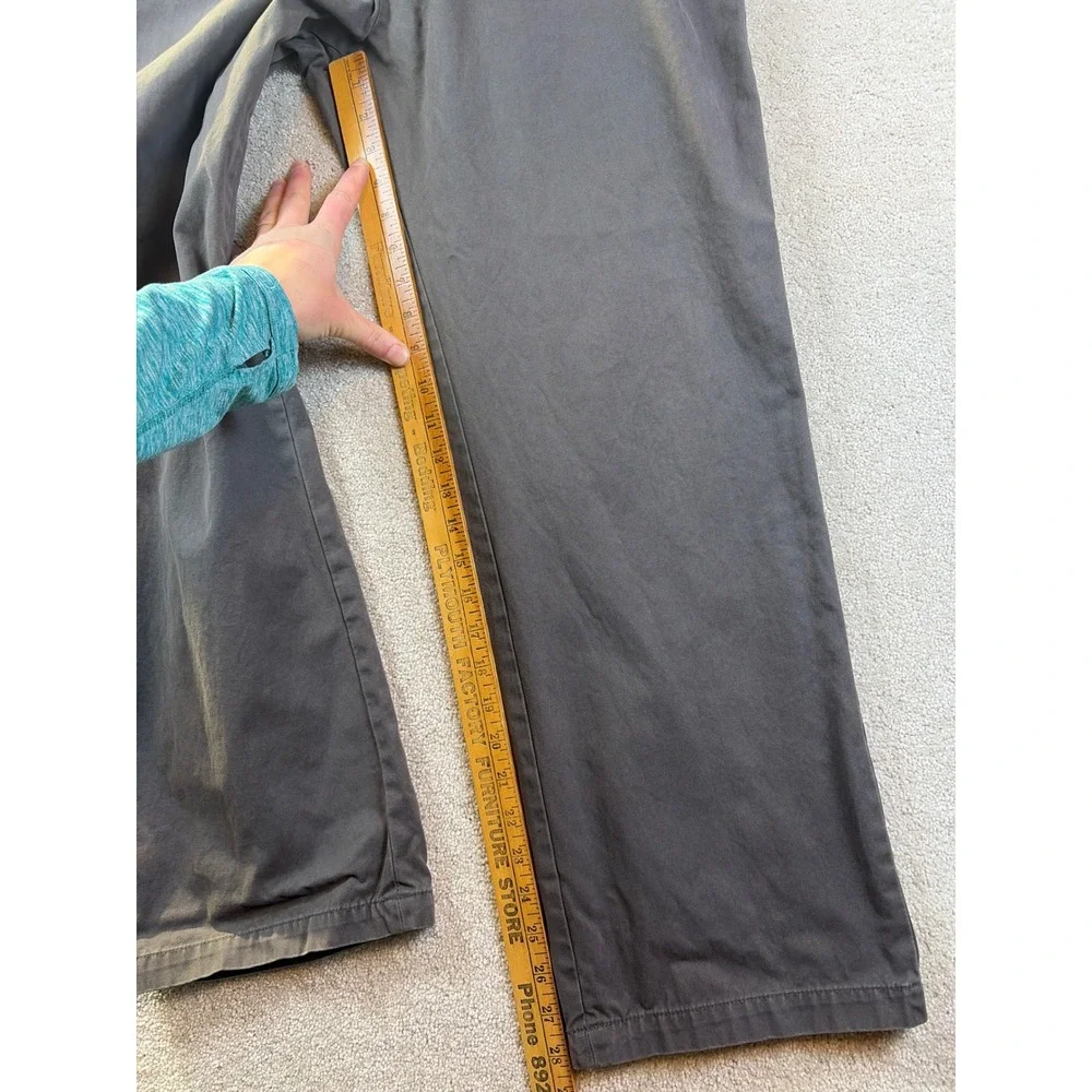 Banana Republic Gavin Chino Pants Mens 36x30 (Fits 35x28.5) Gray Straight‎ Leg